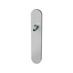 GPF1100.20.400 langschild afgerond blind RVS geborsteld met vastgelaste knopvastzetter