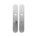 GPF1100.20 langschild afgerond WC57/5 grote knop RVS geborsteld