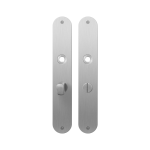 GPF1100.22 plaatschild afgerond WC55/8 normale knop RVS geborsteld