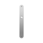 GPF1100.23L/R plaatschild afgerond blind links-/ rechtsdraaiend RVS geborsteld
