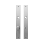 GPF1100.28 plaatschild rechthoekig WC72/8 grote knop RVS geborsteld