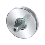 GPF1100.45.400 rozet 50x6mm RVS gepolijst met vastgelaste knopvastzetter