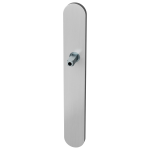 GPF1100.70 langschild XL afgerond RVS geborsteld met vastgelaste knopvastzetter