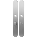 GPF1100.70 langschild XL afgerond WC55/8 grote knop RVS geborsteld