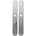 GPF1100.70 langschild XL afgerond WC57/5 normale knop RVS geborsteld