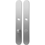 GPF1100.70 langschild XL afgerond WC72/8 normale knop RVS geborsteld