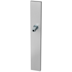 GPF1100.75.442 langschild XL rechthoekig PC72 RVS geborsteld met vastgelaste knopvastzetter