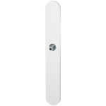 GPF1170.62 langschild XL afgerond wit met vastgelaste knopvastzetter