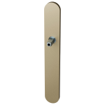 GPF1170.A4.400 langschild XL afgerond blind Champagne blend met vastgelaste knopvastzetter