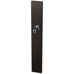 GPF1175.A1.432 langschild XL rechthoekig PC55 Dark blend met vastgelaste knopvastzetter