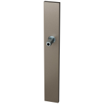 GPF1175.A3.401 langschild XL rechthoekig BB56 Mocca blend met vastgelaste knopvastzetter