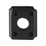 GPF6100.02 rozet 59x48x6mm smeedijzer zwart