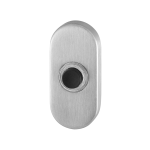 GPF9826.04 beldrukker ovaal 70x32x10 mm RVS geborsteld