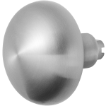 GPF9857.09 Paddenstoel knop veiligheidsschilden vast RVS geborsteld 65mm
