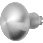 GPF9859.09 Paddenstoel knop S5 52mm veiligheidsschilden vast inclusief wisselstift RVS geborsteld