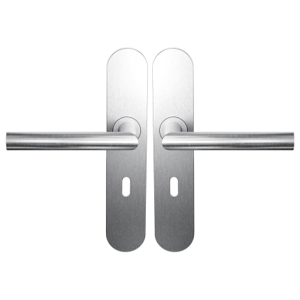 BLA115 RVS deurkruk op schild afg. BB56