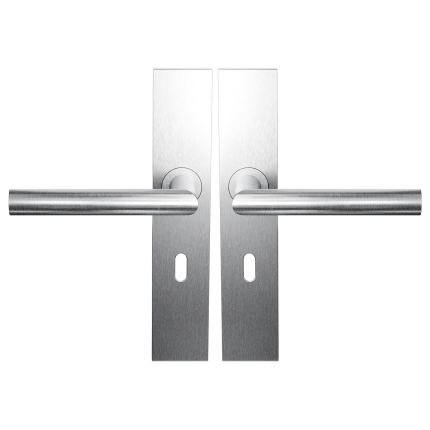 BLA115 RVS deurkruk op schild BB56