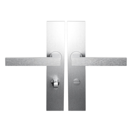 BLA138 RVS deurkruk op schild WC63/8