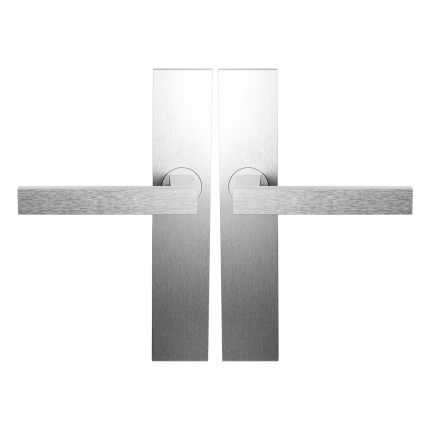 BLA138 RVS deurkruk op sch. rechthoekig