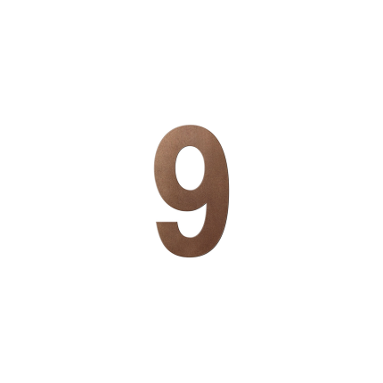 GPF9809.A2 bronze huisnummer 9/ 150mm