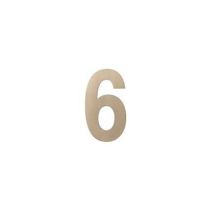 GPF9806.A4 champagne huisnummer 6/ 150mm