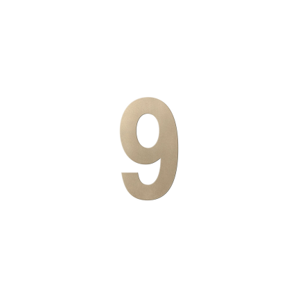 GPF9809.A4 champagne huisnummer 9/ 150mm