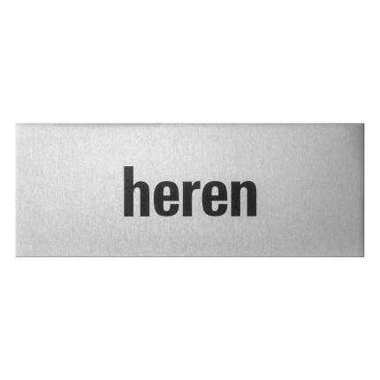 Aluminium deurbord 'Heren' 50x130x0,5 mm