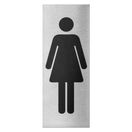 RVS pictogram 'Dames' 130x50x1 mm