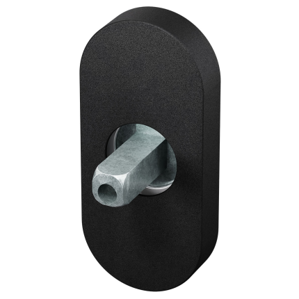 GPF1104.61 ovale rozet met knopv. zwart