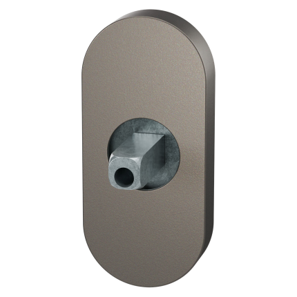 GPF1104.A3 ovaal rozet met knopv. Mocca