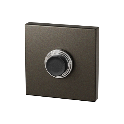 Dark blend deurbel vierk. zwarte button