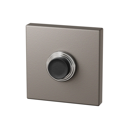 Mocca blend deurbel vierk. zwarte button