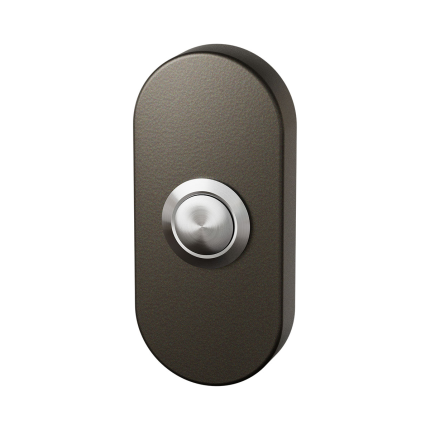 Dark blend deurbel ovaal RVS button