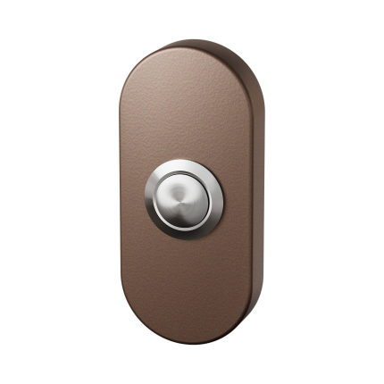 Bronze blend deurbel ovaal RVS button