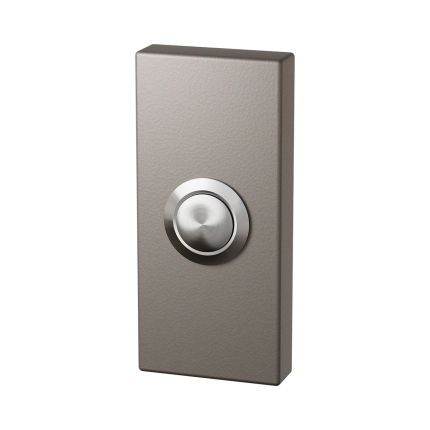 Mocca deurbel rechthoekig RVS button