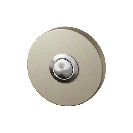 Champagne blend deurbel rond RVS button