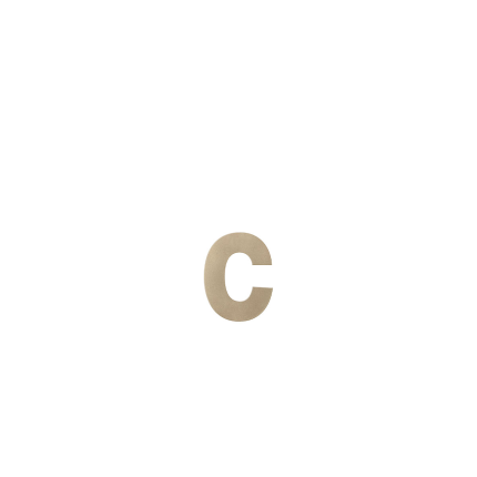 GPF9800.A4 champagne letter c/ 116 mm
