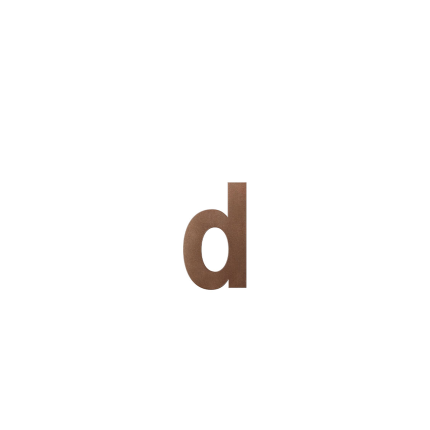 GPF9800.A2 bronze letter d/ 156 mm