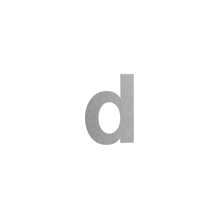 GPF9800.09 RVS letter d/ 156 mm