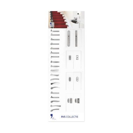 Oud CombiVari Wanddisplay RVS bord 3