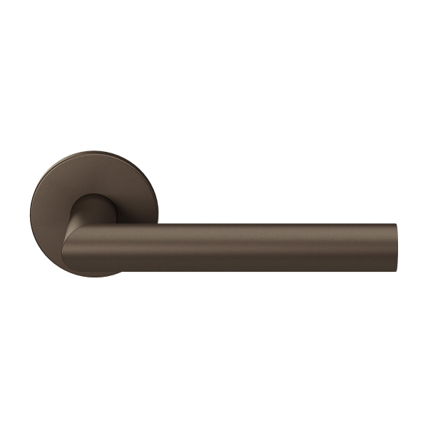 GPF115VRA1 Dark Blend L-haaks model 19mm deurkruk op rozet 53x6mm rechtswijzend