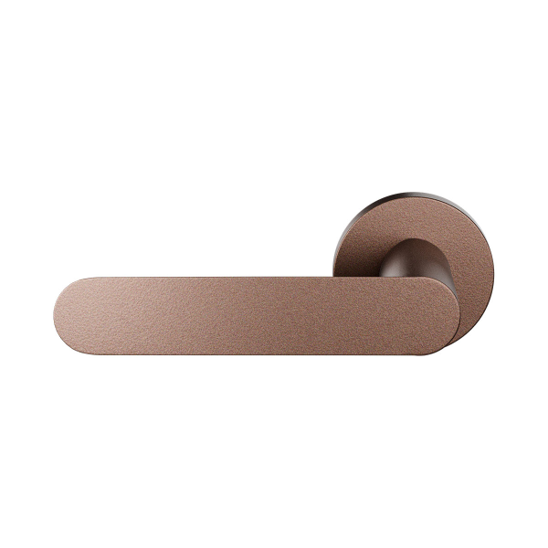 GPF2095.A2-00-links-/rechtswijzend Bronze blend deurkruk Knipo duo op ronde rozet