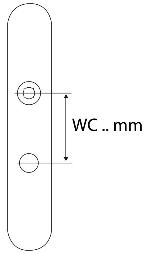 Slotsparing wc-slot opmeten